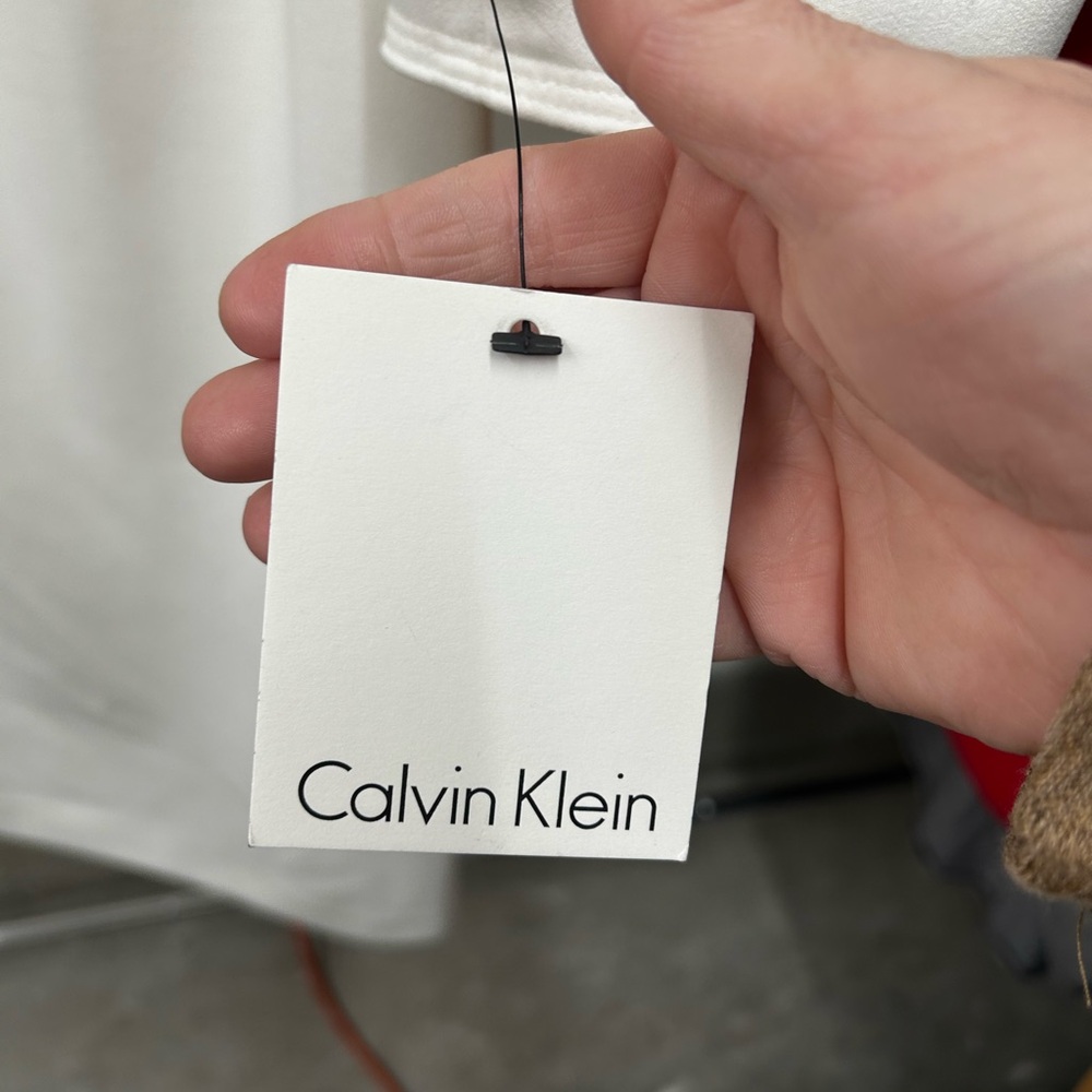 Calvin Klein Cream Long Sleeve Dress - Picture 6 of 10